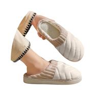 Slippers Womens Christmas for Women Men Slipper Shower Women's Fluffy Memory Foam Slip on with Cozy Faux Fur Lined House Shoes Ladies Halloween Pumpkin Mens White 38