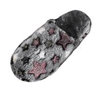 Slippers Womens Christmas Halloween Pumpkin for Mens Ladies Bride Indoor Shoes Women's Scuff Furry Cute Curly Faux Wool Slip-On Memory Foam House Women Halloweenn Grey 2.5