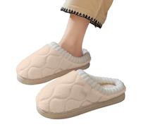 Slippers Women's Christmas Women Men Fluffy Extra Wide for Swollen Feet Ladies Shower Shoes Memory Foam Slip on with Cozy Faux Fur Lined House Womens Unisex Halloween Cute Fuzzy Khaki 36