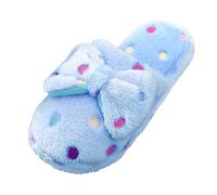 Slippers Womens Christmas Women Men Ladies Cat Halloween Soft Plush Fluffy Slipper Lightweight House Moose Cookie Man Santa Claus Cozy Merry Men's Novelty Blue 4