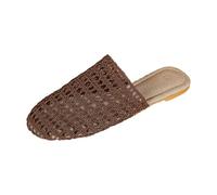 Slippers Women's Closed Mules Breathable Espadrilles for Women Clogs Breathable Slippers Mesh Slippers Slip On Garden Shoes Seniors Summer Mules Flat Sole