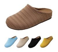 Slippers Women's Closed Non-Slip Summer Platform Shoes Comfortable Breathable with Mesh Fabric Leisure Shoes French Retro Summer Slippers Front Closed Mules, coffee, 5 UK