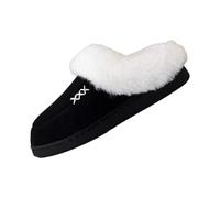 Slippers Women's Closed Slippers Women's Plush Funny Warm Lined Winter Shoes with Platform Mules Slip On Felt Slippers Leisure Felt Slippers Minimalist Slippers Plush, black, 8 UK