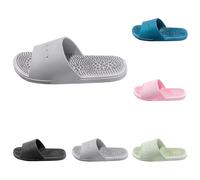 Slippers Women's Comfortable Bath Slippers Women's 40 Non-Slip Slippers Flat Slippers Lightweight Bath Slippers Peep Toe Slippers Breathable Summer Shoes Open Bathing Shoes Plain Cloud Shoes, Green, 8