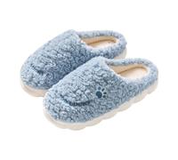 Slippers Women's Fluffy - Women's Slippers Front Closed Outdoor Shoes with Felt Slippers Cosy Hut Shoes Fuzzy Cotton Slippers Winter Winter Slippers Warm Leisure Shoes, sky blue, 8 UK