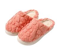 Slippers Womens Indoor Shoes for Women Mule Slippers for Women Cotton Slipper Men Home Indoor Warm Thick Bottom Wear Sense of Stepping The with A Couple of Monthly Shoes Platform Slipper (Orange, 40)