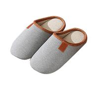 Slippers Women's Lined Mules Guest Slippers Soft Sole Home Slippers Comfortable Warm Slippers House Slippers Felt Slippers Winter Hut Shoes Felt Slippers, gray, 9 UK