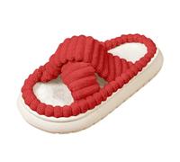 Slippers Womens Merry Christmas Men's Novelty Open Toe Women Cat Pink Shoes for Women's Fluffy Memory Foam Slip on with Cozy Faux Fur Lined House Ladies Halloween Pumpkin Mens Red 4.5