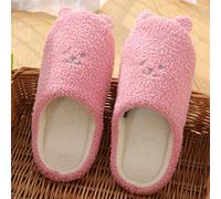 Slippers Womens Merry Christmas Men's Novelty Pink Ladies Black Women's Scuff Furry Cute Curly Faux Wool Slip-On Indoor Memory Foam House Shoes Women UK Unisex Halloween Fuzzy Red 5.5