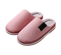 Slippers Women's Non-Slip Winter Comfortable Warm Slippers Plush Warm Wide Fit Slippers Slip-On Slippers for Men and Women Wide Feet Soft Slippers Silent Slippers, hot pink, 4 UK