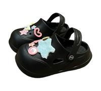 Slippers Women's Platform Clogs Slip On Slides Shoes Beach Sandals Gardener Clog Hight Heels Mule Slippers Garden Shoes DIY Accessories Sandals Black