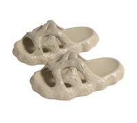 Slippers Women's Platform Cloud Shoes Lightweight Bathing Shoes Comfortable EVA Shower Shoes Lovers Casual Flat Non-Slip Waterproof Slippers Quick Drying Daily Outdoor Travel, beige, 10 UK