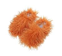 Slippers Women's Plush Pink Winter Slippers Women's Warm Slippers Non-Slip Winter Shoes Fluffy House Slippers Leisure Slippers Slip On Slippers Plain Mules, orange, 9 UK