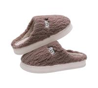 Slippers Women's Plush Retro, Memory Foam, Comfortable Winter Fluffy Slippers, Lightweight Leisure Slippers, Socks, Non-Slip Slides, Casual Cuddly Slippers, Indoor and Outdoor, coffee, 7 UK