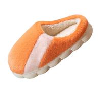 Slippers Women's Plush - Women's Slippers Winter Slippers Indoor Shoes Cotton Hut Shoes Comfortable Screed Shoes Autumn Slippers Plush Footbed Slippers Leisure Felt Slippers, orange, 4 UK