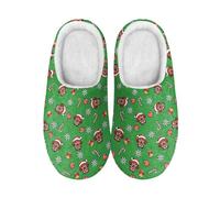 Slippers Womens Size 6 Warm Slippers Soft and Comfortable Keeping Your Feet Warm in Winter Slipper Shoes Women Indoor Outdoor (Green, 8)