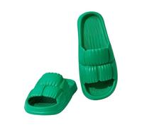 Slippers Women's Soft Sole Slippers Summer Comfortable Cloud Shoes Breathable Lightweight Bathing Shoes Non-Slip Summer Shoes Casual Shower Shoes Solid Slippers Slip On Bathing Slippers, Green, 36 EU