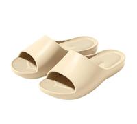 Slippers Women's Summer Lightweight Bathing Shoes Non-Slip Mules Platform Comfortable Slippers Men Daily Outdoor Travel It Is Suitable For Beach, Pool, Shower, Washroom, Bathroom., khaki, 4 UK
