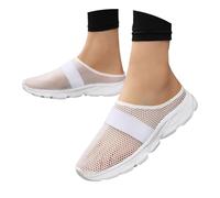 Slippers Women's Summer Orthopaedic Sandals Summer Shoes Flat Comfortable Elegant Wide Feet Women's Sandals Slides Breathable Mesh Slippers with Soft Foot Bed Front Mules Slip-On Shoes, 17, 5 UK