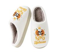 Slippers Women's Warm Footbed Visitor Slippers Bedroom Guest Slippers | Slippers Women's Plush Funny Cat Pumpkin Print Slippers Halloween Pumpkin Lantern Bed Shoes Breathable Warmies Shoes