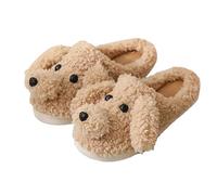 Slippers Women's Winter Funny Felt Slippers Women's Fluffy Non-Slip Soft Plush Home Slippers Warm Cuddly Slippers Closed Unisex Guest Slippers Lightweight Wide Feet Slippers, a, 9 UK