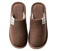 Slippers Women's Winter Linen Slippers Breathable Guest Slippers Lightweight Comfortable Flat Slides Non-Slip Sole Indoor Shoes House Slippers Warm Slippers Hut Shoes at Home Hotel, coffee, 10 UK