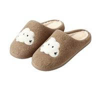 Slippers Women's Winter Plush Generically Lined Guest Visitor Slippers | Slippers Women's Cotton Washable Cloud Motif Hut Shoes Warm Boots Cuddly Fur Shoes Unisex Warmies Shoes