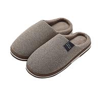 Slippers Women's Winter Plush Slippers Men's Warm Felt Slippers Women Comfortable Slippers Fluffy Hut Shoes Soft Lndoor Outdoor Slippers Unisex Cute Simplicity, C Coffee, 4 UK