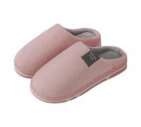 Slippers Women's Winter Warm Comfortable Classic Stripes Fluffy Plush Slippers Indoor Home Non-Slip Striped Flat Slippers Made of Memory Foam Household Shoes Slip-On Shoes, Z06watermelon red, 8 UK