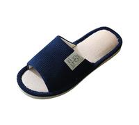 Slippers Women's Winter Warm Pair Shoes Indoor Non Slip Home Slippers Four Seasons for Women Ladies Felt Slippers, navy, 7 UK