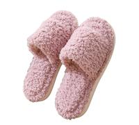 Slippers Women's Winter Warm Slippers Women's Plush Comfortable Mules Unisex Slippers Open Toe House Slippers Indoor Felt Slippers Cute Plush Slippers Couples Slippers, purple, 6 UK