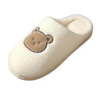 Slippers Women's Winter Warm Winter Cute Cartoon Collections Parents Child Mother Daughter Indoor Slippers Comfortable Solid Round Toe Warm Women's Slippers, Wh1, 4 UK