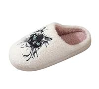 Slippers Women's Womens Size 7 Open Toe Funny Fuzzy Open-Toe Soft Comfy Memory Foam Indoor House Shoes Women Pink Leopard Print White Women’s Corduroy Non-Slip Outdoor White Size 5.5