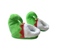 Slippers Women's Wool Slippers Women's Winter Plush Slippers Unisex Slippers Comfortable Felt Slippers Soft Sole Cotton Slippers Funny Felt Slippers Santa Home Shoes, Green, 4 UK