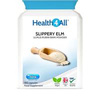 Slippery Elm 300mg 180 Capsules, Digestive Health & Stomach Soothe Support | Ulmus Rubra Inner Bark Powder, Vegan, Gluten Free Digestive Support Supplement | Made in UK by Health4All