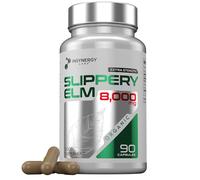 Slippery Elm 8,000MG Per Capsule + Organic (Highest UK Dosage) 3 Month Supply 90 Capsules Superior High Strength Slippery Elm, Supports Digestion & Acid Reflux, Slippery Elm Powder Bark