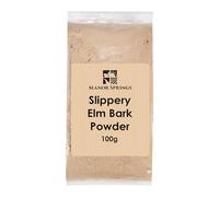 Slippery Elm Bark Powder 100g by Manor Springs, Soothes Digestion & Upset Stomach, Eases Discomfort, Helps Soothe The Throat and Coughing, No Irradiated, No Contaminated, No GMO
