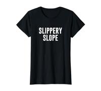 Slippery Slope Value Graphic T-Shirt, Women, Black, XL