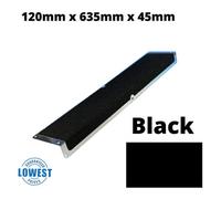 Slips Away 120mm X 45mm X 635mm Nosing Non Slip Decking Aluminium Screw Down Plates Black