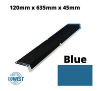 Slips Away 120mm X 45mm X 635mm Nosing Non Slip Decking Aluminium Screw Down Plates Blue
