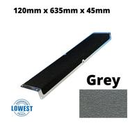 Slips Away 120mm X 45mm X 635mm Nosing Non Slip Decking Aluminium Screw Down Plates Grey