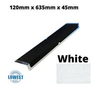 Slips Away 120mm X 45mm X 635mm Nosing Non Slip Decking Aluminium Screw Down Plates White