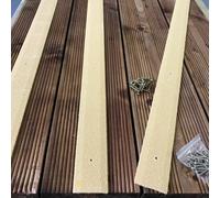 Slips Away 50mm Wide Non-Slip Anti-Skid Decking Strips - Safety And Style For Outdoor Space - Beige Beige 1000mmx50mm - X5