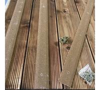 Slips Away 50mm Wide Non-Slip Anti-Skid Decking Strips - Safety And Style For Outdoor Space - Brown Brown 600mmx50mm - X5