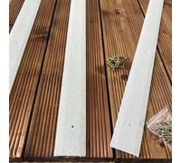 Slips Away 50mm Wide Non-Slip Anti-Skid Decking Strips - Safety And Style For Outdoor Space - Grey Grey 1200mmx50mm - X5