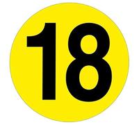 Slips Away All your Non Slip Solutions Warehouse Adhesive Number Floor Identification Markers - 190mm 18