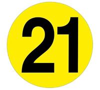 Slips Away All your Non Slip Solutions Warehouse Adhesive Number Floor Identification Markers - 190mm 21