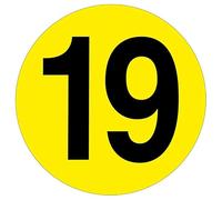Slips Away All your Non Slip Solutions Warehouse Adhesive Number Floor Identification Markers - 190mm 19
