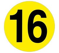 Slips Away All your Non Slip Solutions Warehouse Adhesive Number Floor Identification Markers - 190mm 16