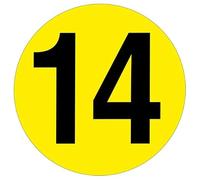 Slips Away All your Non Slip Solutions Warehouse Adhesive Number Floor Identification Markers - 190mm 14